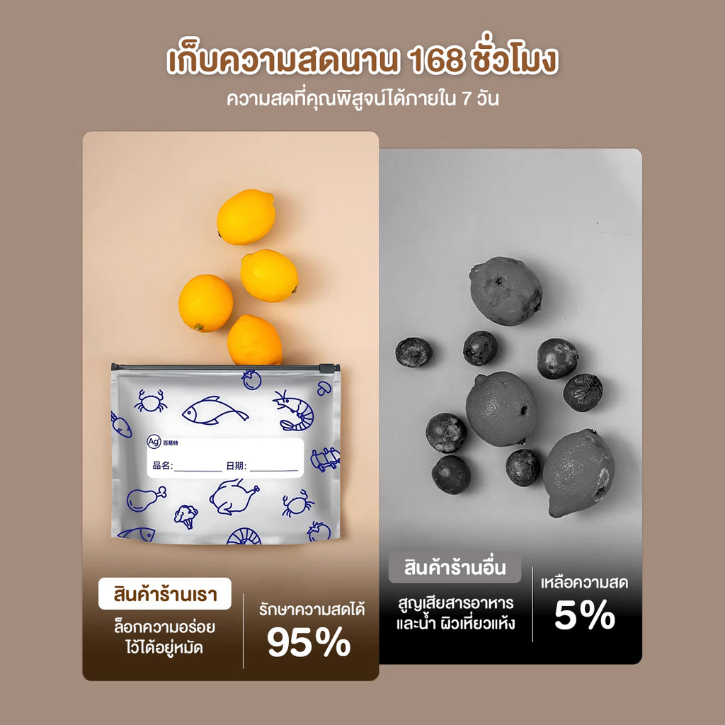 ถุงเก็บอาหารสด  3