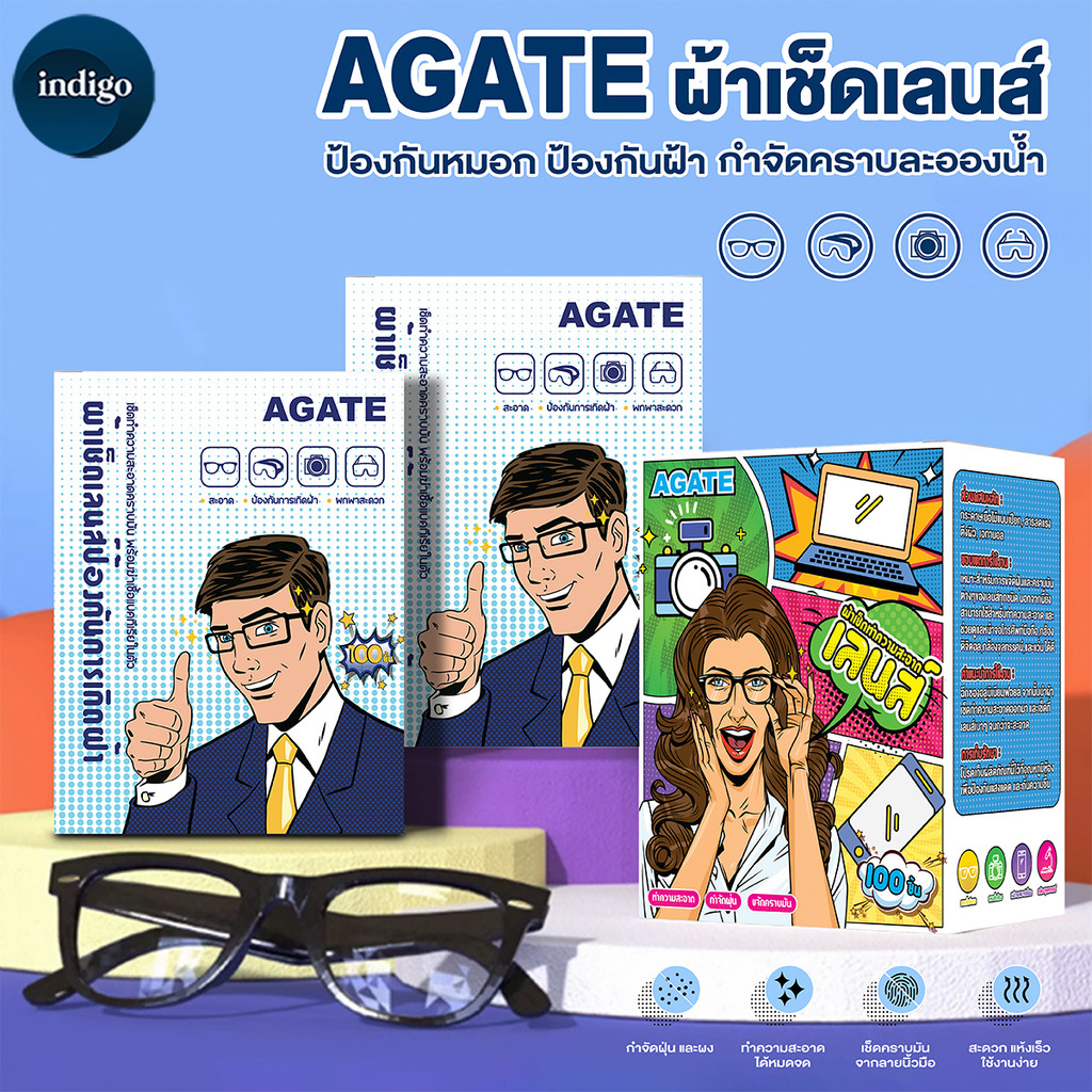  แผ่นเช็ดแว่นตา  2