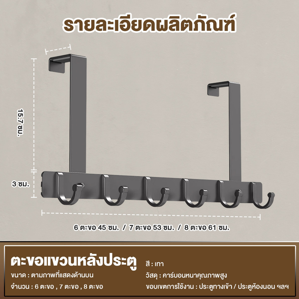 ที่แขวนของเกี่ยวบานประตูตู้  6